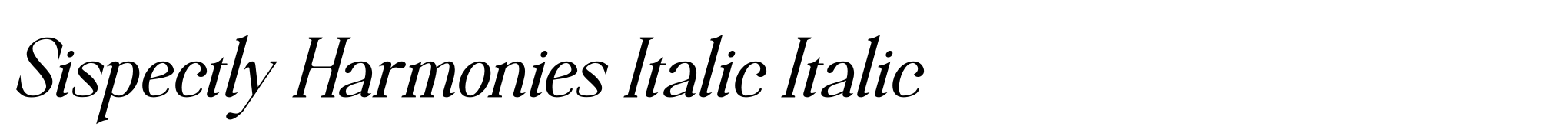 Sispectly Harmonies Italic Italic image